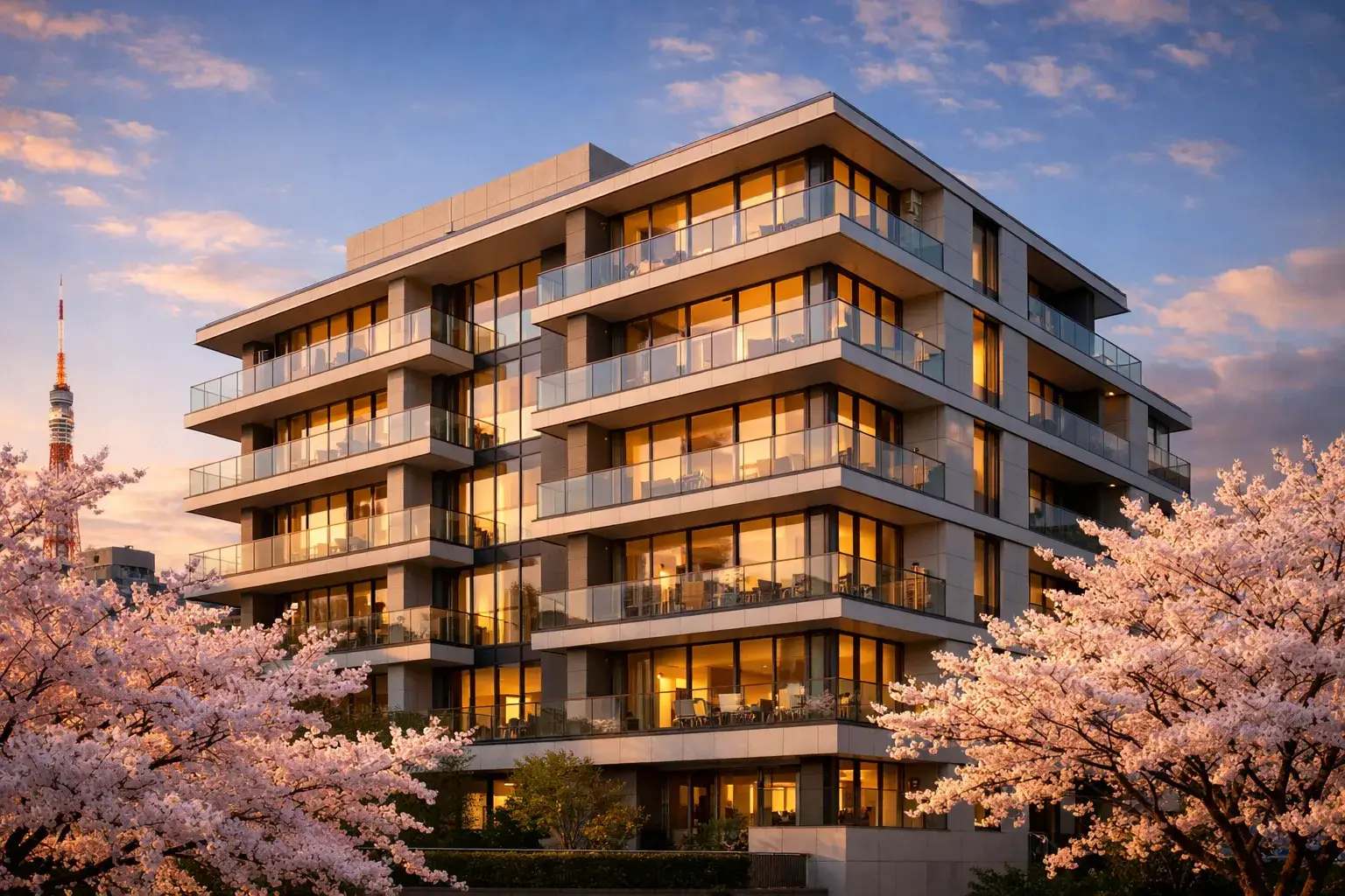 東京・港区の高級マンション外観