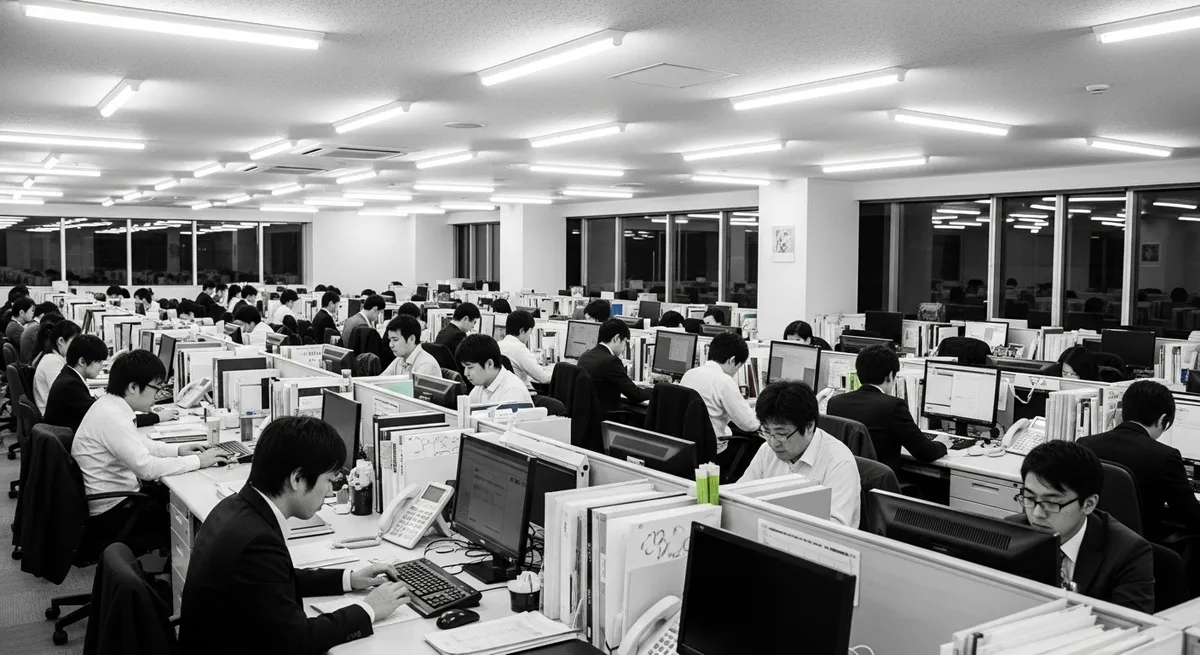 日本のIT産業における構造的抑圧と崩壊への道のイメージ