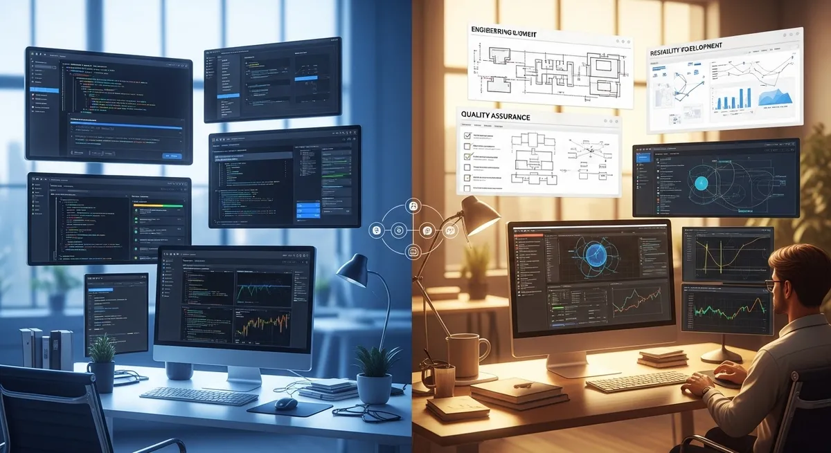 AI時代の開発における2つのアプローチ（第1部）— ネット観察から見えてきた興味深い現象のイメージ